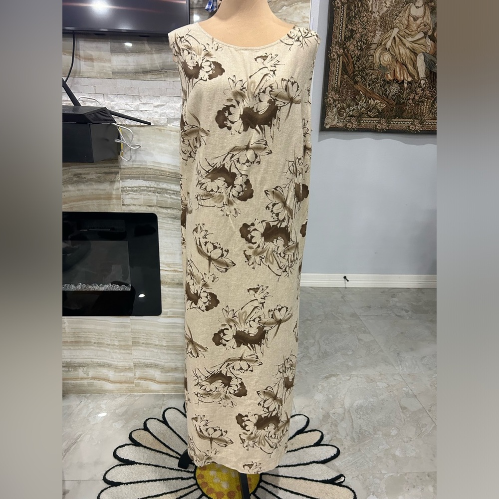 Norton McNaughton Tan Floral Blossom Print. Size‎ 2X